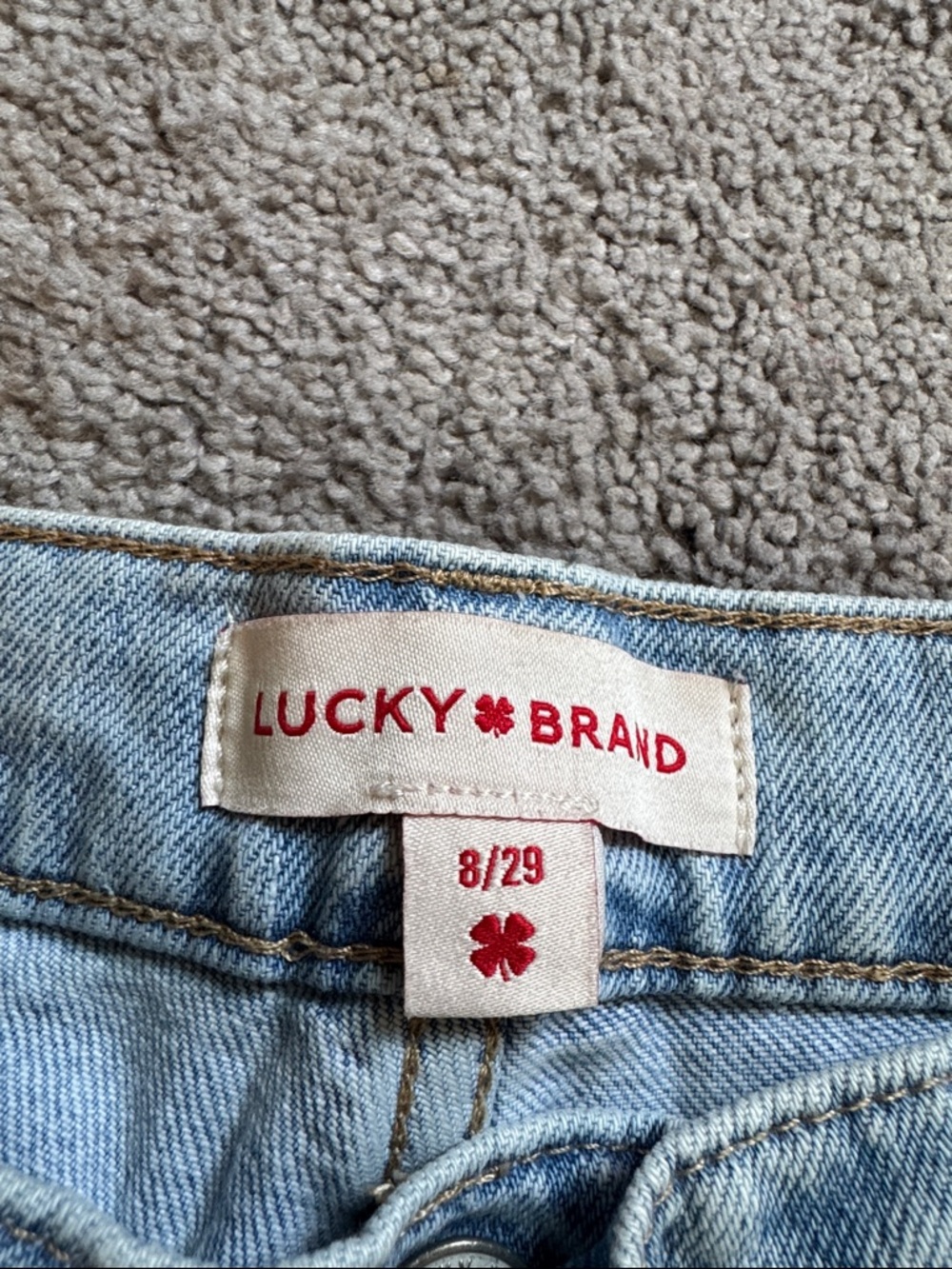 Lucky Brand Light Blue Distressed Denim Cutoff Shorts - Picture 3 of 5